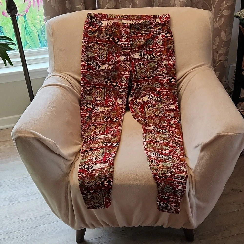 Bobbie Brooks Womens Size 1X Leggings Multi color pattern